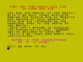 They Say The World Will Die In Fire And Ice (1984)(Electric Software) Rom